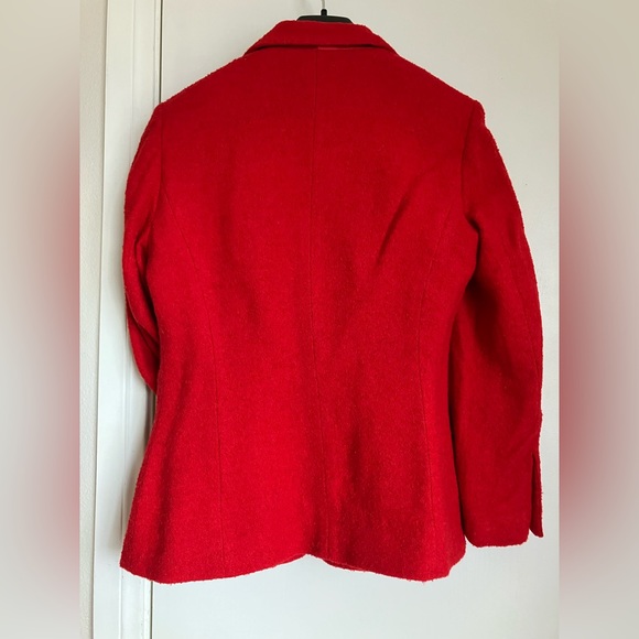 Talbots Red Italian Wool Blazer Women’s Size 4 Petite - Picture 3 of 3
